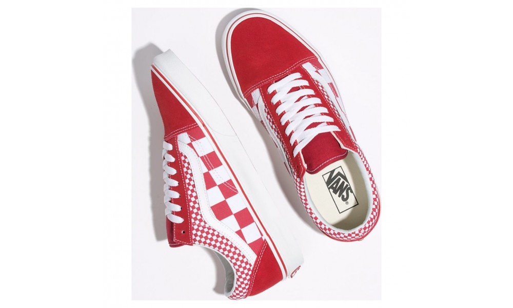 Red checkered best sale old skools